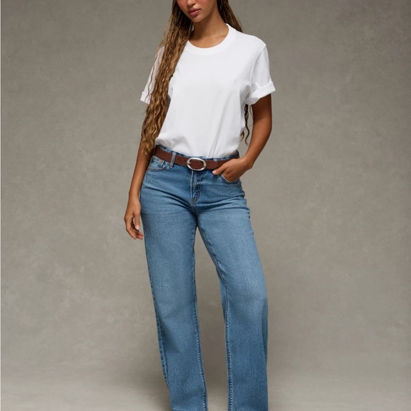 American Eagle Outfitters Women's Strigid Curvy High Waisted Stovepipe Jeans - Picture 10 of 10